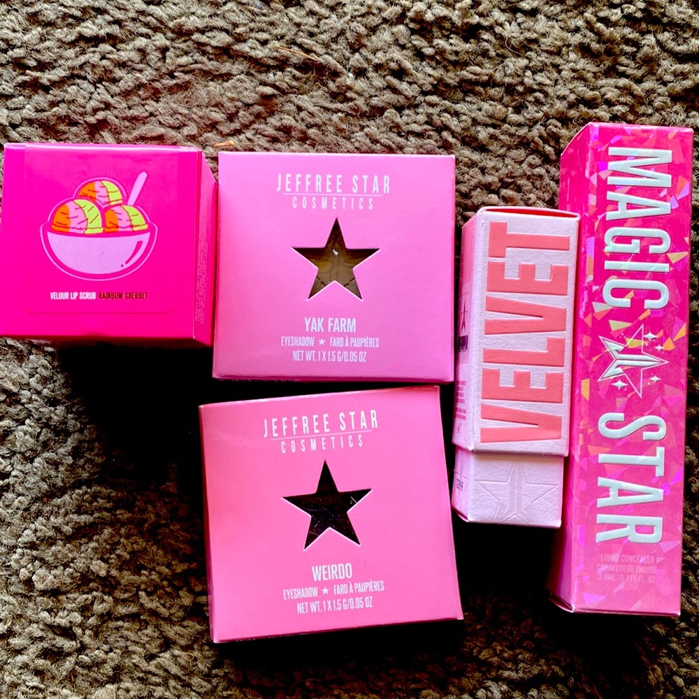 All unused and brand new in packaging Jeffree Star Cosmetics.